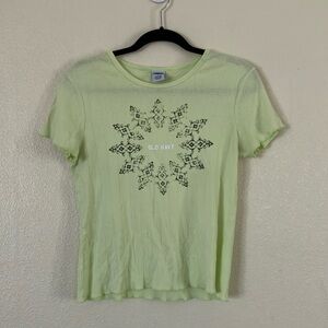 VTG Y2K Old Navy Lime Green T Shirt, L